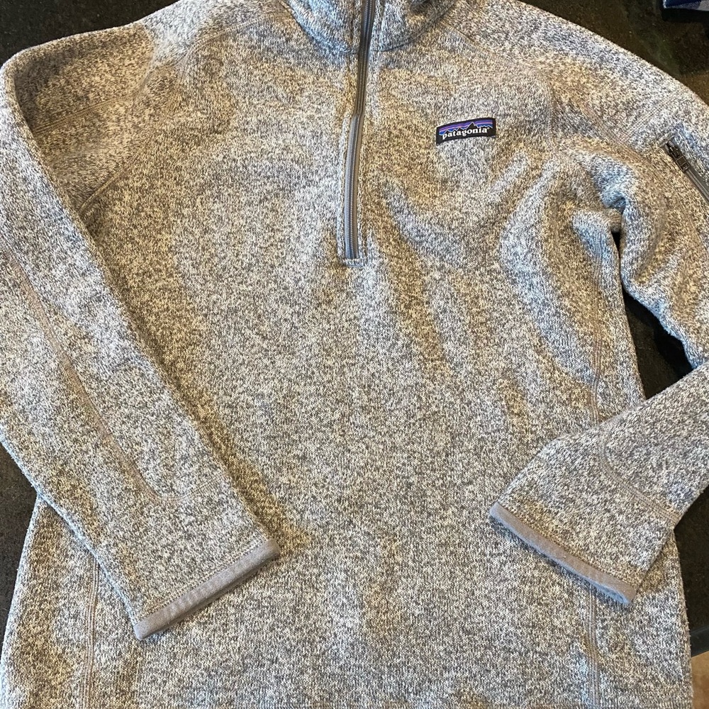 Patagonia Womens 1/4 Quarter Zip Pullover Better Fleece Sweater Jacket Gray Sz M